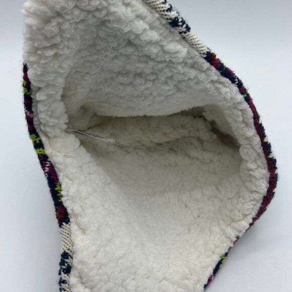 Lands' End Kids' Fleece Lined Winter Ear Flap Fair Isle Hat with Pom Pom - Picture 5 of 8